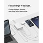 Belkin BoostCharge Pro GaN USB-C 4-en-1 Cargador de 200 W con 4 puertos, Blanco