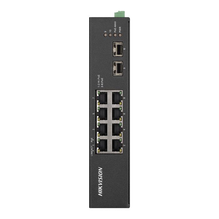 Hikvision DS-3T0510HP-E/HS Switch PoE 8 Puertos Gigabit 2 SFP 110W Hikvision DS-3T0510HP-E/HS Switch PoE 8 Puertos Gigabit 2 SFP 110W