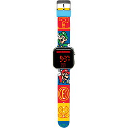 Kids Licensing Reloj GSM4236 Super Mario Digital Led Cierre Hebilla Ajustable +3 Años