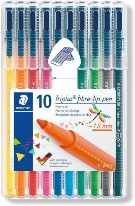 Staedtler Triplus Color 323 Estuche de 10 Rotuladores Colores Surtidos