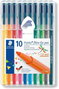 Staedtler Triplus Color 323 Estuche de 10 Rotuladores Colores Surtidos