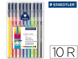 Staedtler Rotulador Triplus Color 323 Estuche 10 Unidades Colores Surtidos Punta Fina 1.6mm Antiseado