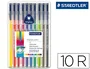 Staedtler Rotulador Triplus Color 323 Estuche 10 Unidades Colores Surtidos Punta Fina 1.6mm Antiseado