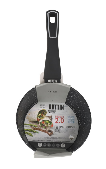 Inde Cazo de Aluminio Forjado 16 cm con Select 2.0 Quttin, apto para inducción (6 Unidades) Inde Cazo de Aluminio Forjado 16 cm con Select 2.0 Quttin, apto para inducción (6 Unidades)