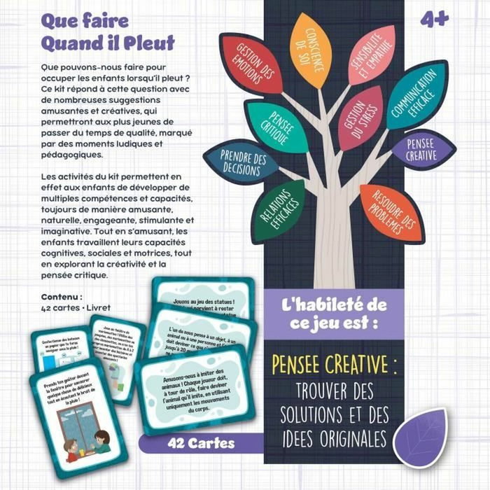Lisciani Giochi Juego de cartas Mantenerse ocupado cuando llueve Lisciani Giochi Juego de cartas Mantenerse ocupado cuando llueve