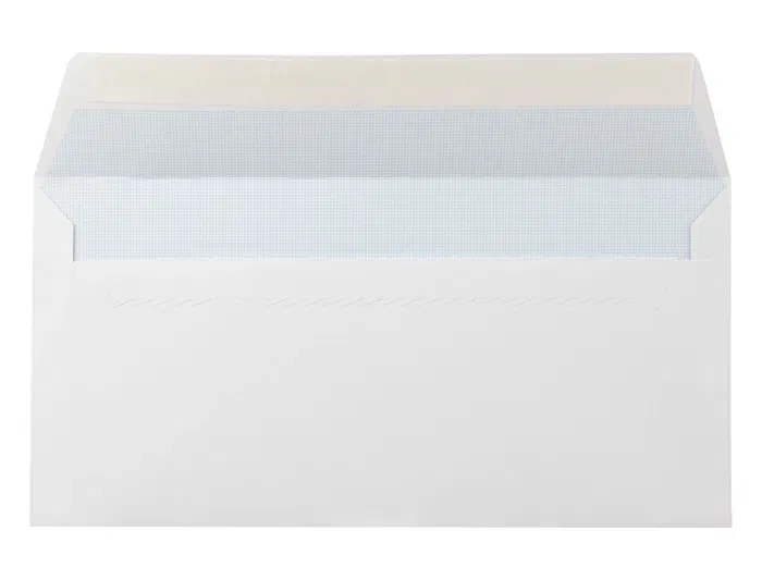 Liderpapel Sobre Blanco Din Americano N.2 110x220mm Tira Silicona Open System Caja 500 Unidades