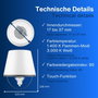 Rev Lamprusco Flame Luz LED para Botellas con Batería Recargable, Blanco
