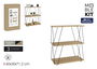 Inde Estantería 3 Niveles Metal-Madera Black 60x30x71.2 cm Moblekit (2 Unidades)