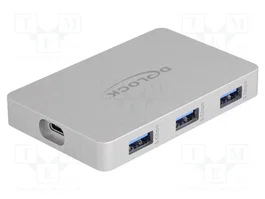 DeLOCK Concentrador USB 7 puertos con 4 x USB Type-C y 3 x USB Tipo-A PD 82 W