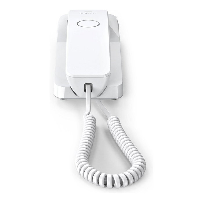 Gigaset DESK 200 Teléfono analógico con cable, Agenda para 10 contactos, Color Blanco