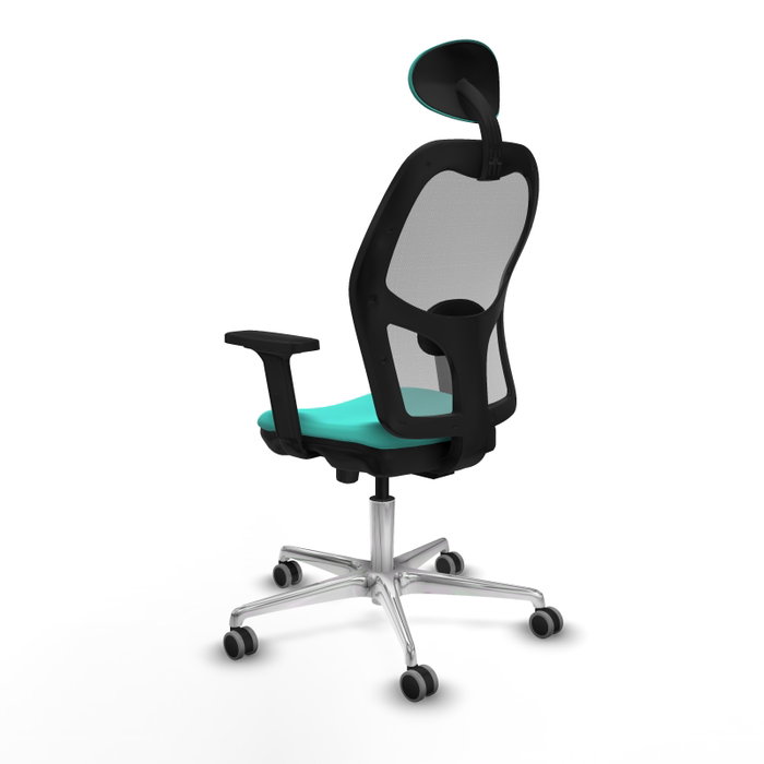 PIQUERAS Y CRESPO Silla de oficina Jorquera Turquesa y Gris con mecanismo Sincro/Traslack PIQUERAS Y CRESPO Silla de oficina Jorquera Turquesa y Gris con mecanismo Sincro/Traslack