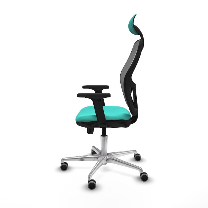 PIQUERAS Y CRESPO Silla de oficina Jorquera Turquesa y Gris con mecanismo Sincro/Traslack PIQUERAS Y CRESPO Silla de oficina Jorquera Turquesa y Gris con mecanismo Sincro/Traslack