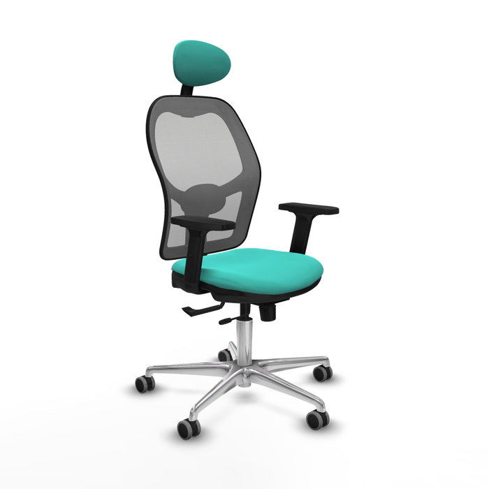 PIQUERAS Y CRESPO Silla de oficina Jorquera Turquesa y Gris con mecanismo Sincro/Traslack PIQUERAS Y CRESPO Silla de oficina Jorquera Turquesa y Gris con mecanismo Sincro/Traslack