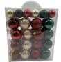 DKD Home Decor Set de 50 Bolas de Decoración Navideña Rojo y Verde