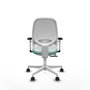 PIQUERAS Y CRESPO Silla de oficina Cilanco con mecanismo Sincro/Traslack Turquesa y Blanco