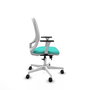 PIQUERAS Y CRESPO Silla de oficina Cilanco con mecanismo Sincro/Traslack Turquesa y Blanco