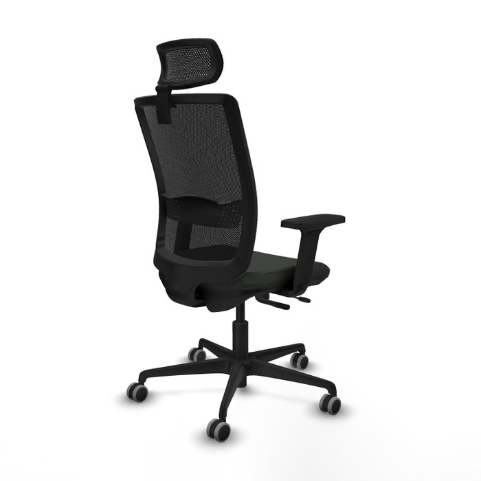 PIQUERAS Y CRESPO Silla de oficina Haches Negra con Mecanismo Sincro/Traslack