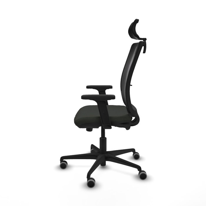 PIQUERAS Y CRESPO Silla de oficina Haches Negra con Mecanismo Sincro/Traslack