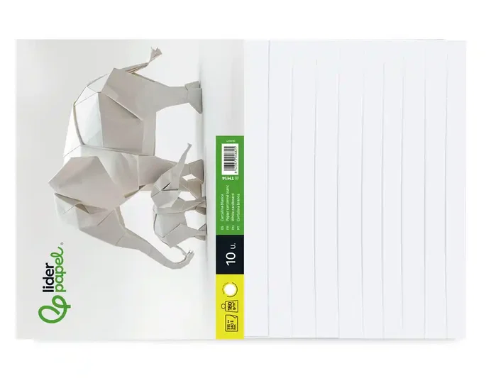 Liderpapel Bloc trabajos manuales cartulina 240x315mm 10 hojas color blanco
