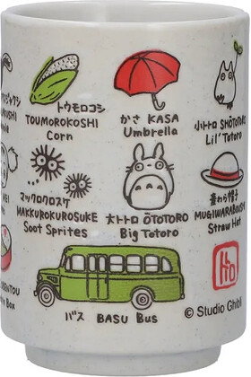 Benelic Taza Japonesa My Neighbor Totoro de Porcelana con Diseño Grabado