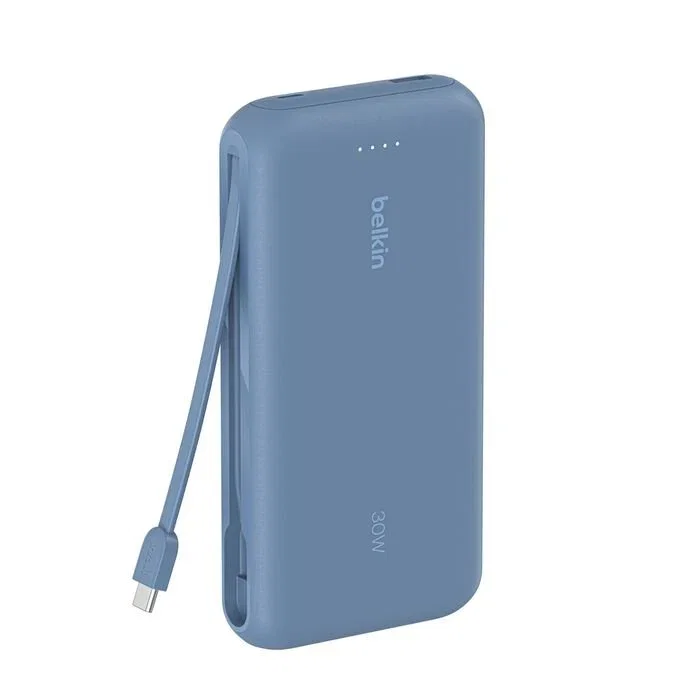 Belkin BoostCharge Power Bank 20000 mAh Azul, 30W Power Delivery, Carga Rápida USB-C, Referencia BPB024HQBL