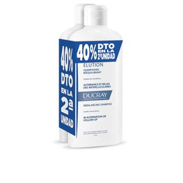 Ducray Elucion Champú Reequilibrante Anticaspa - Para Todo Tipo de Cabello, Incluido Teñido - Purifica el Cuero Cabelludo y Limita Recurrencias - Pack de 2 Unidades x 400 ml