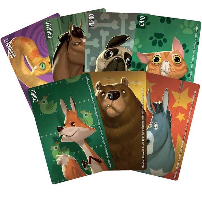 Asmodee Similo Animales - Juego de Cartas Cooperativo de Deducción, Ilustrado por Náiade, Edad Recomendada 7+, Español