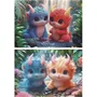 Educa Puzzle Monstruos Lindos 2 x 100 Piezas EDU1747715897745 para Niños a partir de 8 Años Temática Dibujos Animados