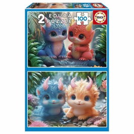 Educa Puzzle Monstruos Lindos 2 x 100 piezas