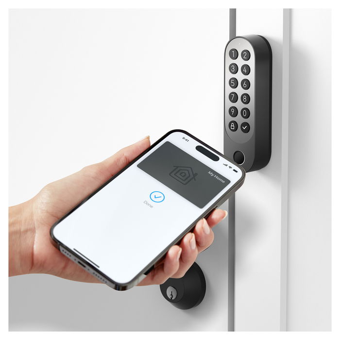Aqara Smart Lock U200 - Cerradura Inteligente de Puerta con Bluetooth, Código, Llave, Tarjeta RF y Mando a Distancia - Negro - Resistente IPX5