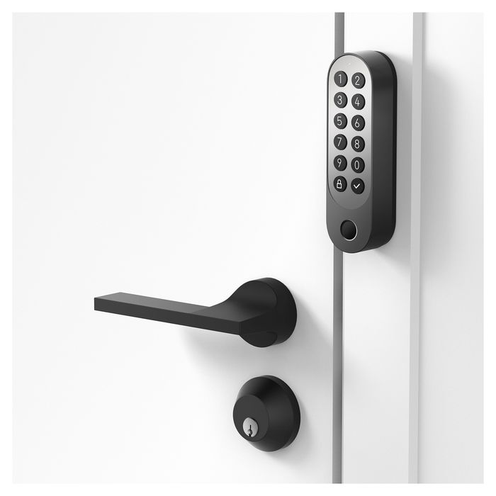 Aqara Smart Lock U200 - Cerradura Inteligente de Puerta con Bluetooth, Código, Llave, Tarjeta RF y Mando a Distancia - Negro - Resistente IPX5