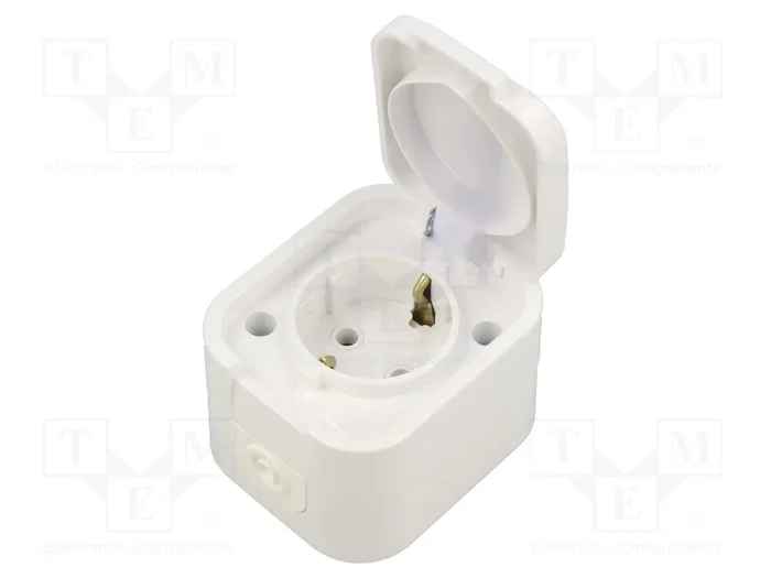 ABEX Tomacorriente Schuko 2P+PE 16A Blanco ABEX Tomacorriente Schuko 2P+PE 16A Blanco