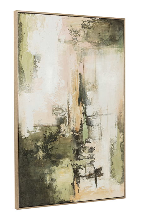 DKD Home Decor Cuadro Lienzo Abstracto Verde y Blanco 100x4,9x150 cm DKD Home Decor Cuadro Lienzo Abstracto Verde y Blanco 100x4,9x150 cm