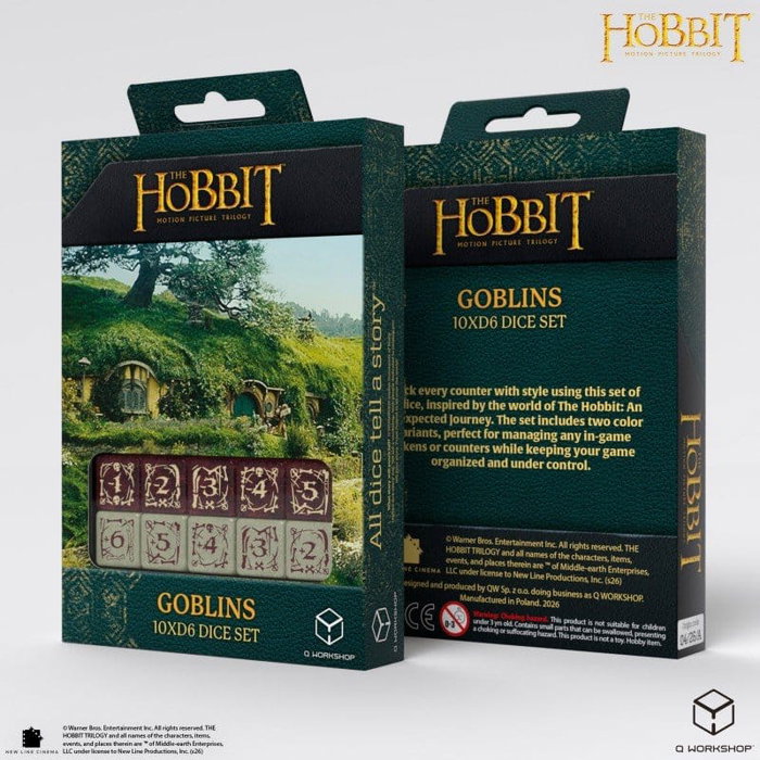 Q Workshop El Hobbit: Pack de 10 Dados D6 Goblins
