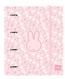 Safta Carpeta 4 Anillas 35mm Miffy Flores con Recambio 27x32x3,5 cm