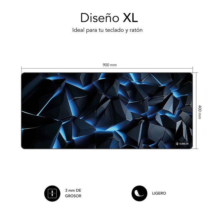 Alfombrilla de Ratón Subblim SUBMP-01PUW06 Azul Negro