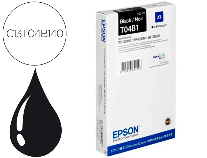 Epson T04B1 XL Negro