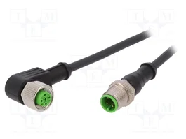 MURRELEKTRONIK Cable para sensores M12 macho recto a M12 hembra angular 4 pines 2m