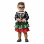 Disfraz Esqueleto Mexicano Día de Muertos para Niña Bebé 6-12 Meses Vestido Una Pieza en Poliéster