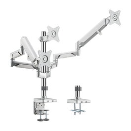 LogiLink BP0090 Soporte para 3 Monitores 17'-27' Plata