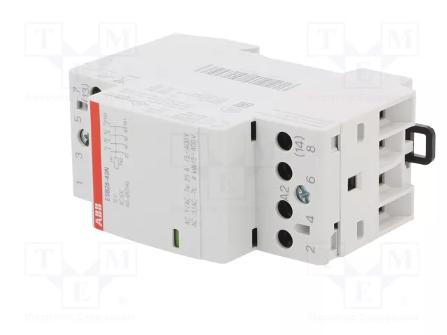 ABB ESB Contactor de instalación 4-polar 25A 12VAC/12VDC ABB ESB Contactor de instalación 4-polar 25A 12VAC/12VDC