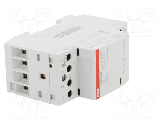 ABB ESB Contactor de instalación 4-polar 25A 12VAC/12VDC ABB ESB Contactor de instalación 4-polar 25A 12VAC/12VDC