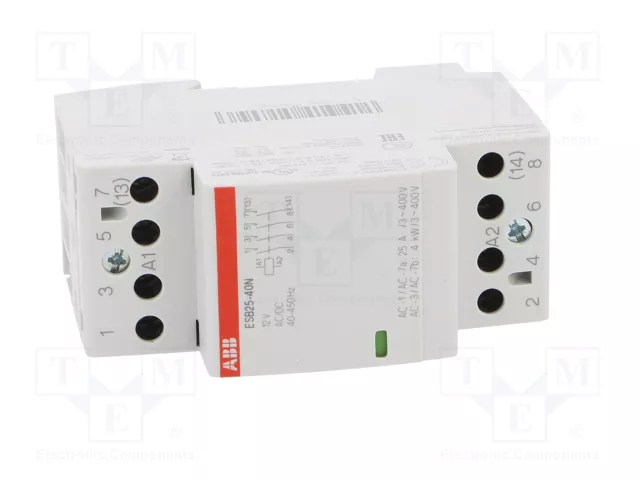 ABB ESB Contactor de instalación 4-polar 25A 12VAC/12VDC ABB ESB Contactor de instalación 4-polar 25A 12VAC/12VDC