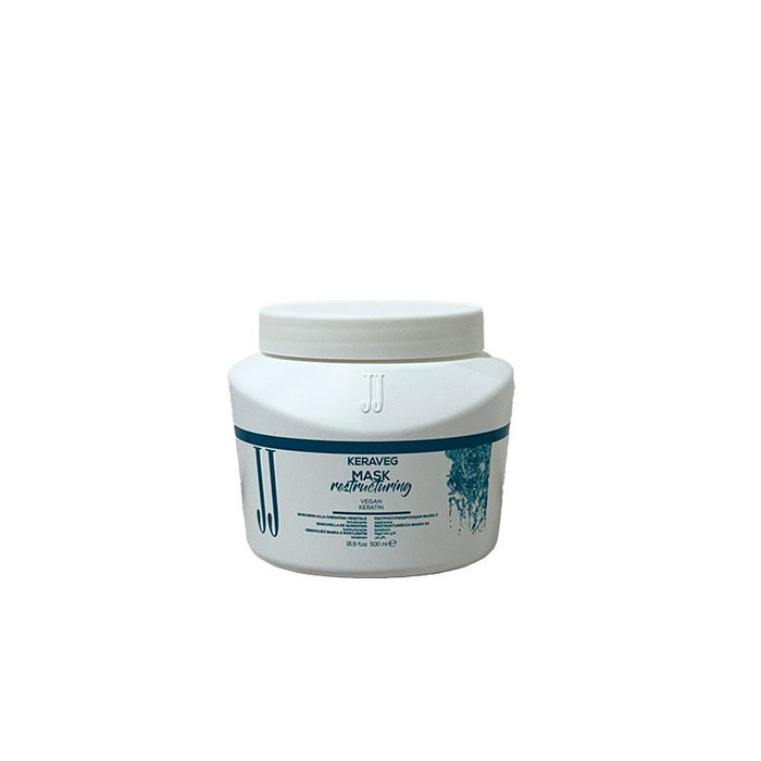 JJ Keraveg Mascarilla Reestructurante para el Cabello 500ml - Sin Sulfatos, Sin Siliconas, Con Aminoácidos - Sella Cutículas y Regenera JJ Keraveg Mascarilla Reestructurante para el Cabello 500ml - Sin Sulfatos, Sin Siliconas, Con Aminoácidos - Sella Cutículas y Regenera
