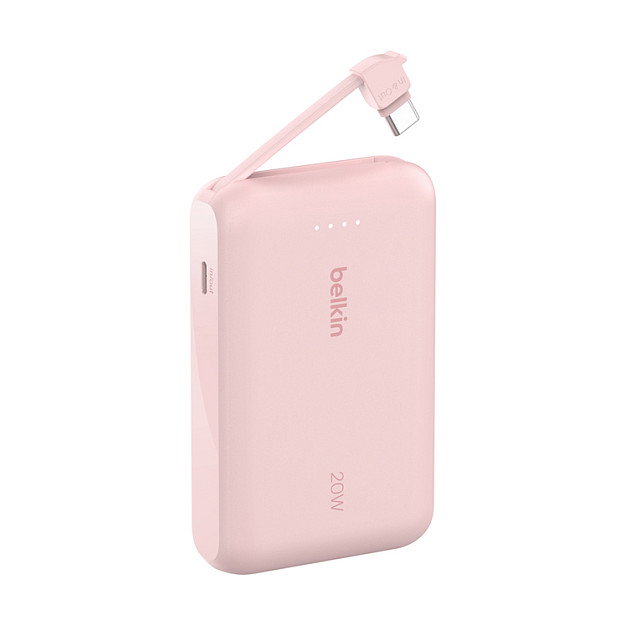 Belkin Batería Externa Boost Charge 10000 mAh Rosa con Cable USB-C Integrado Belkin Batería Externa Boost Charge 10000 mAh Rosa con Cable USB-C Integrado