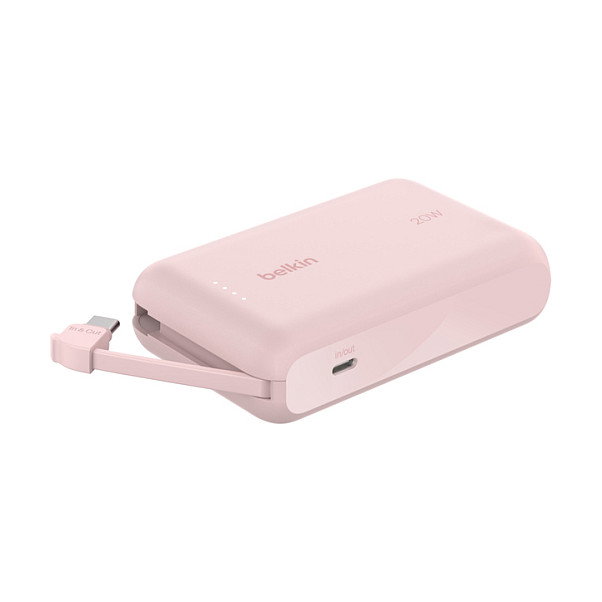 Belkin Batería Externa Boost Charge 10000 mAh Rosa con Cable USB-C Integrado Belkin Batería Externa Boost Charge 10000 mAh Rosa con Cable USB-C Integrado