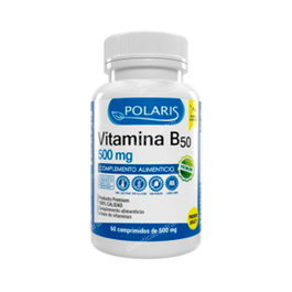 POLARIS Vitamina B50 500Mg 60 Comp. Suplemento Vitaminas Grupo B para Sistema Nervioso e Inmunitario