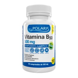 POLARIS Vitamina B50 500Mg 60 Comp. Suplemento Vitaminas Grupo B para Sistema Nervioso e Inmunitario