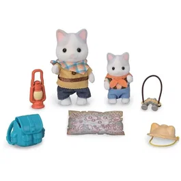 Sylvanian Families 5054131057636 Figuras Articuladas - Hijo y Bebé Gato Latte - Aventura en el Bosque Secreto