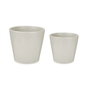 Ibergarden Set de 2 Macetas Cónicas de Cerámica Gris